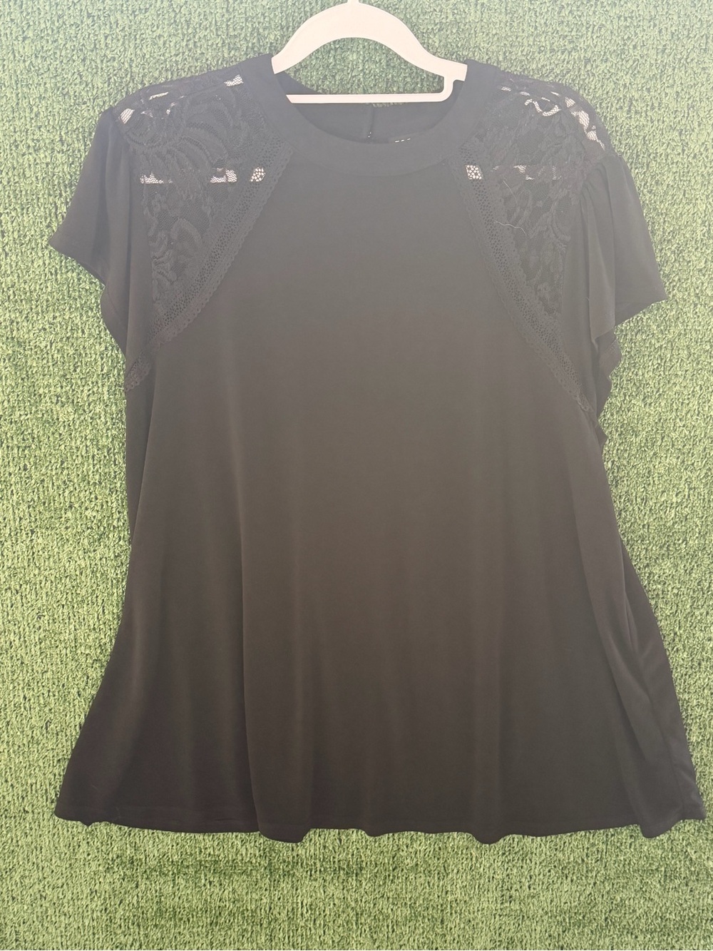 Torrid Black Lace Yoke Top Size 2